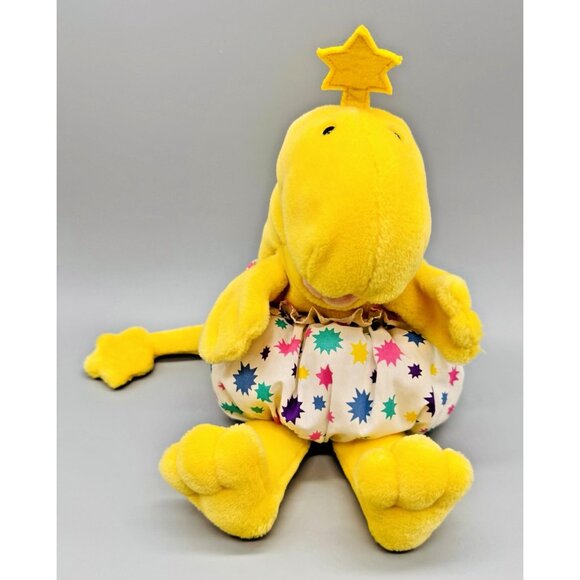 Gund Zwibble Dibble Plush Stuffed Dinosaur Puppet Star Tail Yellow Vintage - Picture 1 of 10